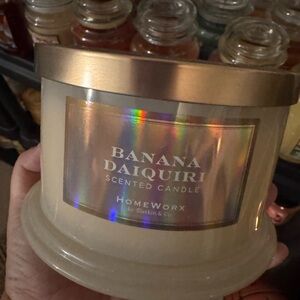 HomeWorx Banana Daiquiri Scented Candle - Cream